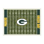 Green Bay Packers Homefield 4x6 Area Rug Football Field Style