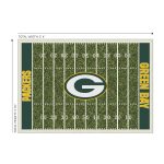 Green Bay Packers Homefield 4x6 Area Rug Football Field Style