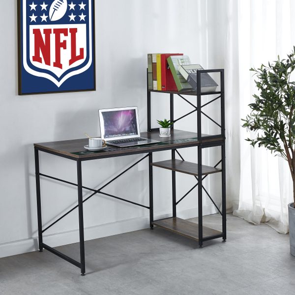 Green Bay Packers Industrial Desk with Shelves 2