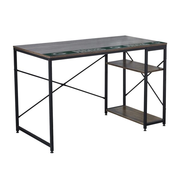 Green Bay Packers Industrial Desk with Shelves 7