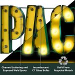 Green Bay Packers Lighted Recycled Metal Logo Sign NFL Licensed