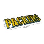 Green Bay Packers Lighted Recycled Metal Logo Sign NFL Licensed