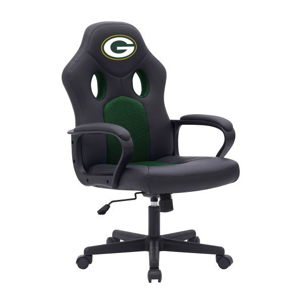 Green Bay Packers Modern Mesh Swivel Adjustable Game Chair 1