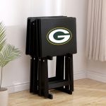Green Bay Packers NFL TV Tray Set with Stand