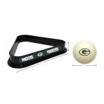 Green Bay Packers NFL Triangle and Cue Ball Set 3 Green Bay Packers NFL Triangle and Cue Ball Set