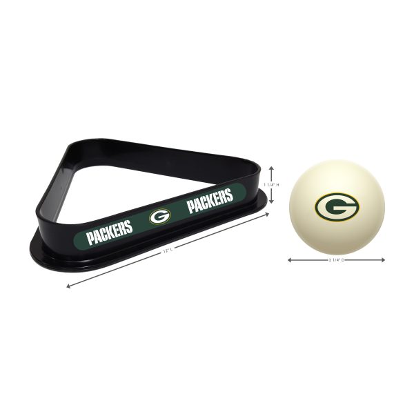 Green Bay Packers NFL Triangle and Cue Ball Set
