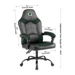 Green Bay Packers Oversized Gaming Office Chair with Storage Pouch