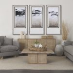 Grier 42" Square Light Brown Wood w/ Cane Coffee Table