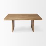 Grier 42" Square Light Brown Wood w/ Cane Coffee Table
