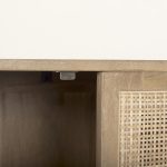 Grier 72.0L x 18.75W x 31.5H Light Brown Solid Wood W/Cane Sideboard
