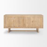 Grier 72.0L x 18.75W x 31.5H Light Brown Solid Wood W/Cane Sideboard
