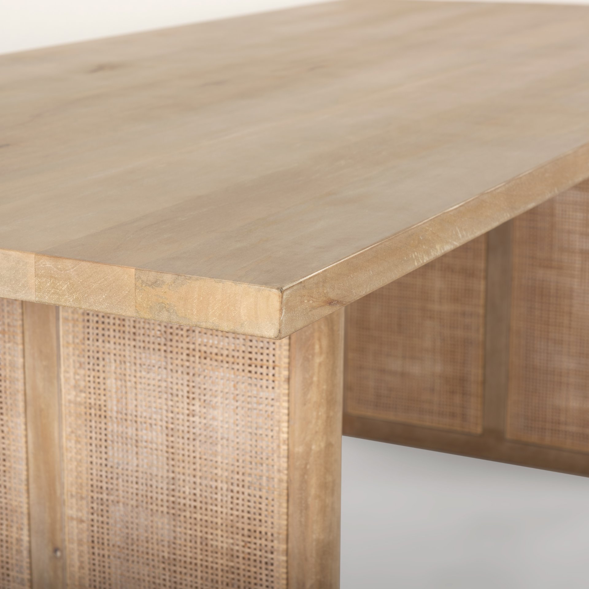 Grier 84L Light Brown Wood w/ Cane Dining Table 6 Grier 84L Light Brown Wood w/ Cane Dining Table - Image 6