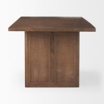 Grier 84L Medium Brown Wood w/ Cane Dining Table