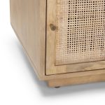 Grier Light Brown Wood w/ Cane Accent Table