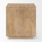 Grier Light Brown Wood w/ Cane Accent Table