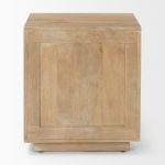 Grier Light Brown Wood w/ Cane Accent Table