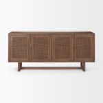 Grier Medium Brown Solid Wood W/Cane Sideboard