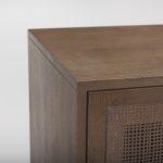Grier Medium Brown Solid Wood W/Cane Sideboard