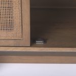 Grier Medium Brown Solid Wood W/Cane Sideboard