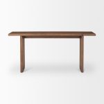 Grier Medium Brown Solid Wood w/ Cane Console Table