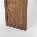 Grier Medium Brown Solid Wood w/ Cane Console Table