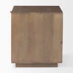Grier Medium Brown Wood w/ Cane Accent Table