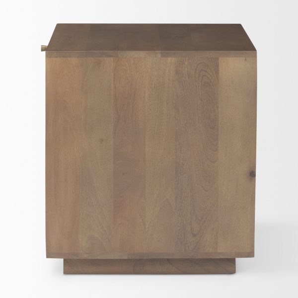 Grier Medium Brown Wood w Cane Accent Table 3