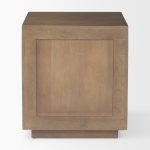 Grier Medium Brown Wood w/ Cane Accent Table