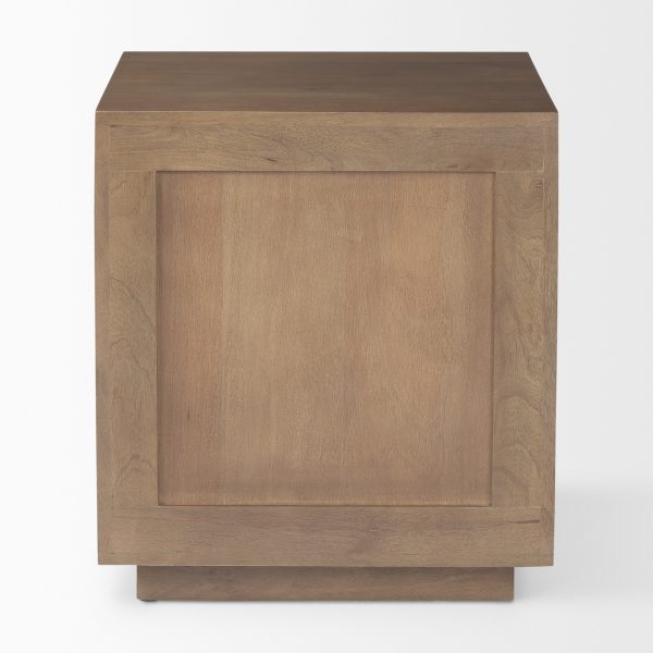 Grier Medium Brown Wood w Cane Accent Table 4