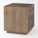 Grier Medium Brown Wood w/ Cane Accent Table