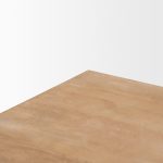 Grier Set of 2 Light Brown Solid Wood w/ Cane Nesting Accent Tables