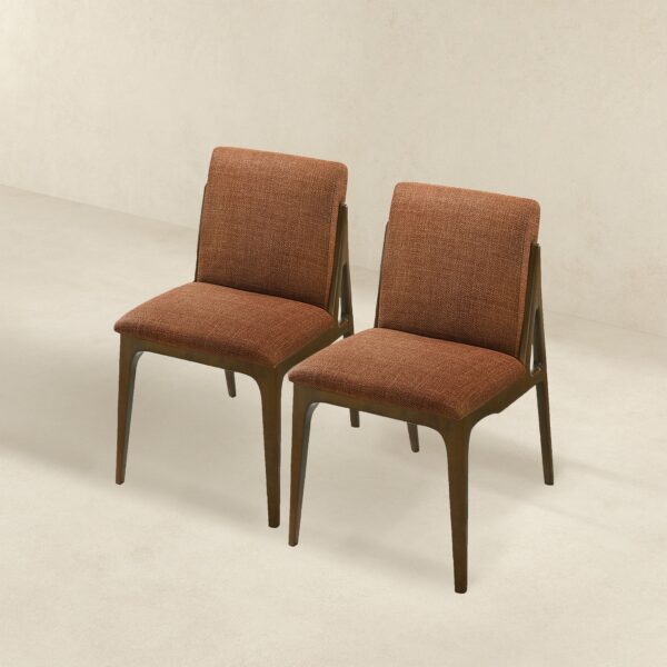 GrivelleOrangeFabricDiningChair 2