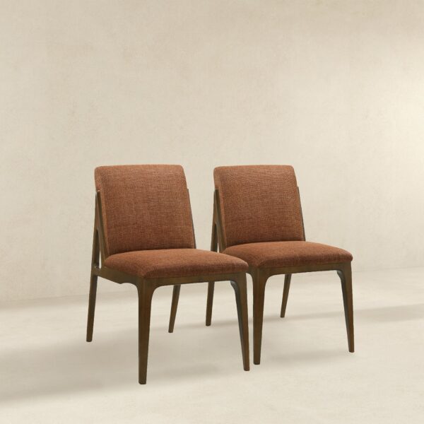 GrivelleOrangeFabricDiningChair 3