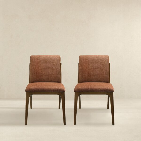 GrivelleOrangeFabricDiningChair 4