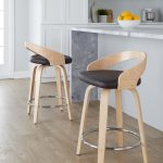 Grotto 24 Brown Faux Leather Contemporary Swivel Stools (Set of 2) 13 Grotto 24 Brown Faux Leather Contemporary Swivel Stools (Set of 2)