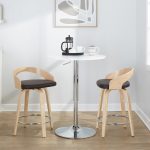 Grotto 24 Brown Faux Leather Contemporary Swivel Stools (Set of 2) 15 Grotto 24 Brown Faux Leather Contemporary Swivel Stools (Set of 2)