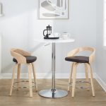Grotto 24 Brown Faux Leather Contemporary Swivel Stools (Set of 2) 16 Grotto 24 Brown Faux Leather Contemporary Swivel Stools (Set of 2)