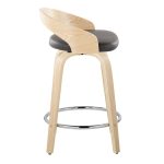 Grotto 24 Brown Faux Leather Contemporary Swivel Stools (Set of 2) 19 Grotto 24 Brown Faux Leather Contemporary Swivel Stools (Set of 2)