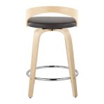 Grotto 24 Brown Faux Leather Contemporary Swivel Stools (Set of 2) 21 Grotto 24 Brown Faux Leather Contemporary Swivel Stools (Set of 2)