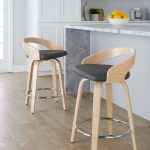 Grotto 24" Contemporary Swivel Counter Stools Natural/Grey (Set of 2) 14 Grotto 24" Contemporary Swivel Counter Stools Natural/Grey (Set of 2)
