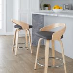 Grotto 24" Contemporary Swivel Counter Stools Natural/Grey (Set of 2) 13 Grotto 24" Contemporary Swivel Counter Stools Natural/Grey (Set of 2)