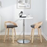 Grotto 24" Contemporary Swivel Counter Stools Natural/Grey (Set of 2) 15 Grotto 24" Contemporary Swivel Counter Stools Natural/Grey (Set of 2)