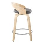 Grotto 24" Contemporary Swivel Counter Stools Natural/Grey (Set of 2) 19 Grotto 24" Contemporary Swivel Counter Stools Natural/Grey (Set of 2)