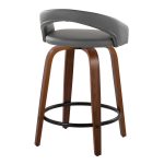 Grotto 24 Contemporary Swivel Grey Counter Stools (Set of 2) 16 Grotto 24 Contemporary Swivel Grey Counter Stools (Set of 2)