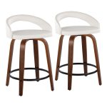 Grotto 24" Contemporary Swivel White Counter Stools (Set of 2) 13 Grotto 24" Contemporary Swivel White Counter Stools (Set of 2)