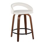 Grotto 24" Contemporary Swivel White Counter Stools (Set of 2) 14 Grotto 24" Contemporary Swivel White Counter Stools (Set of 2)