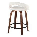 Grotto 24" Contemporary Swivel White Counter Stools (Set of 2) 16 Grotto 24" Contemporary Swivel White Counter Stools (Set of 2)