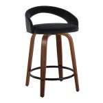 Grotto 24-Inch Black Velvet Contemporary Swivel Counter Stools (Set of 2) 14 Grotto 24-Inch Black Velvet Contemporary Swivel Counter Stools (Set of 2)
