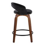 Grotto 24-Inch Black Velvet Contemporary Swivel Counter Stools (Set of 2) 15 Grotto 24-Inch Black Velvet Contemporary Swivel Counter Stools (Set of 2)