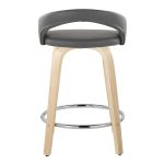 Grotto 24-Inch Grey Contemporary Swivel Counter Stool (Set of 2) 17 Grotto 24-Inch Grey Contemporary Swivel Counter Stool (Set of 2)